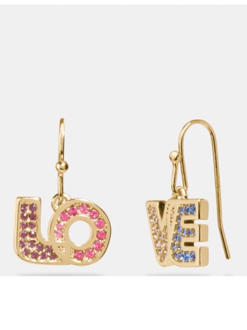 Coach Boxed LOVE Earrings NWT